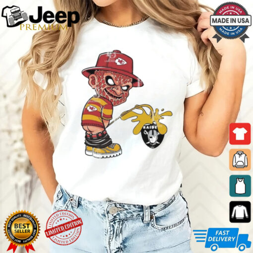 Freddy Krueger Kansas City Chiefs Piss On Las Vegas Raiders Halloween 2024 NFL Shirt