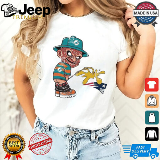 Freddy Krueger Miami Dolphins Piss On New England Patriots Halloween 2024 NFL Shirt