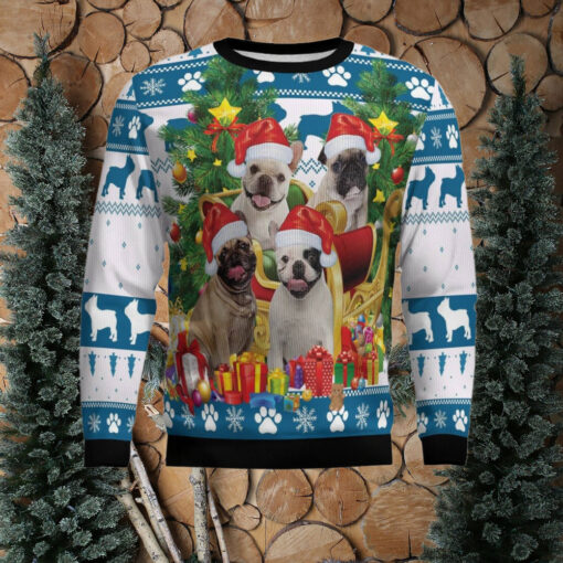 French Bulldog Greeting Ugly Christmas Sweater