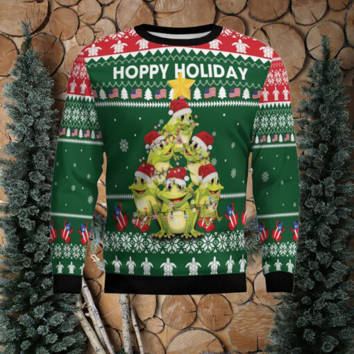 Frog Christmas Tree Ugly Christmas Sweater