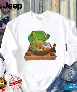 Frog making ramen art shirt