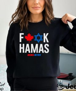 Fuck hamas Canada and Israel flag shirt