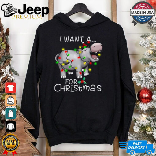 Funny Christmas I Want A Hippopotamus For Christmas Shirt