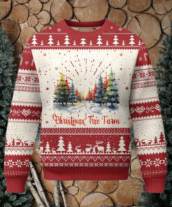 Funny Christmas Ugly Christmas Sweater In My Heart Is A Xmas Tree Farm Retro Vintage Clothing