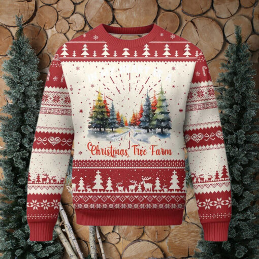 Funny Christmas Ugly Christmas Sweater In My Heart Is A Xmas Tree Farm Retro Vintage Clothing