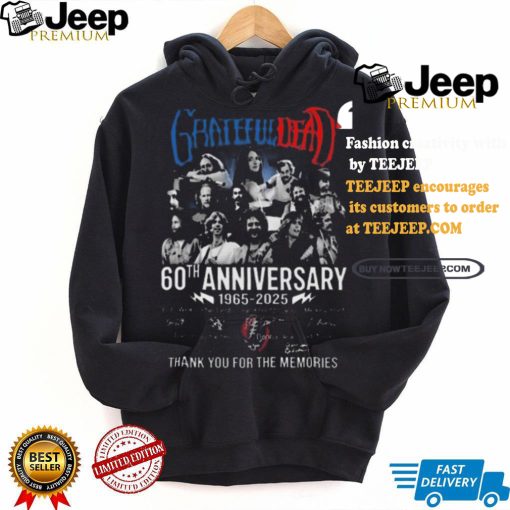 Funny Grateful dead 60th anniversary 1965 2025 thank you for the music shirt