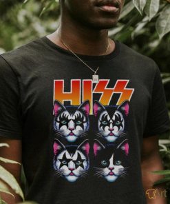 Funny Hiss Cat Band T Shirt Rock And Roll Cats Parody shirt