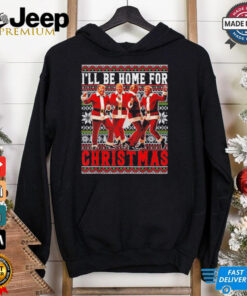 Funny I’ll Be Home For Christmas Santa Trump Ugly Christmas 2024 shirt