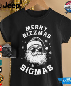 Funny Merry Rizzmas Sigmas Kids Teens School Christmas Santa T Shirt