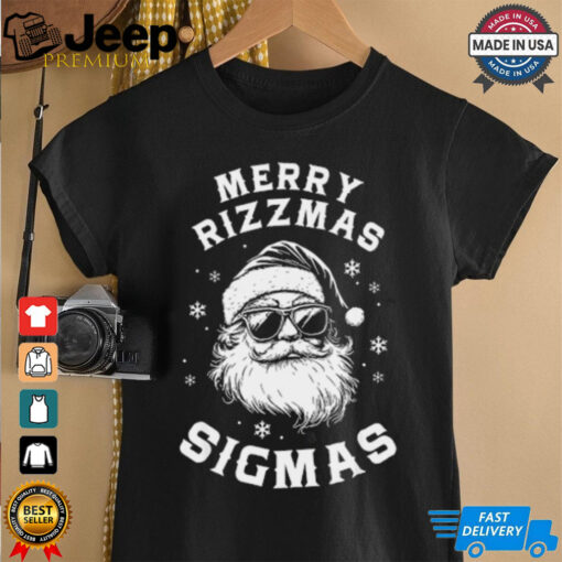 Funny Merry Rizzmas Sigmas Kids Teens School Christmas Santa T Shirt