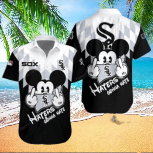 Funny Mickey Haters Gonna Hate White Sox Hawaiian Shirt