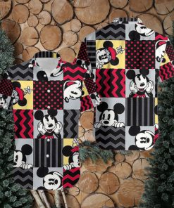 Funny Mickey Mouse Black And Red Hawaiian Shirt Style