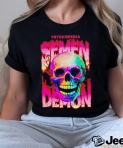 Funny Psychopedia Semen Demon skull smile shirt