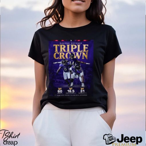 Funny Ravens Defense Triple Crown shirt