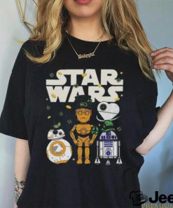 Funny Star Wars Droids R2 D2 C P3o Bb 8 Shamrock St Patrick’s Day T shirt