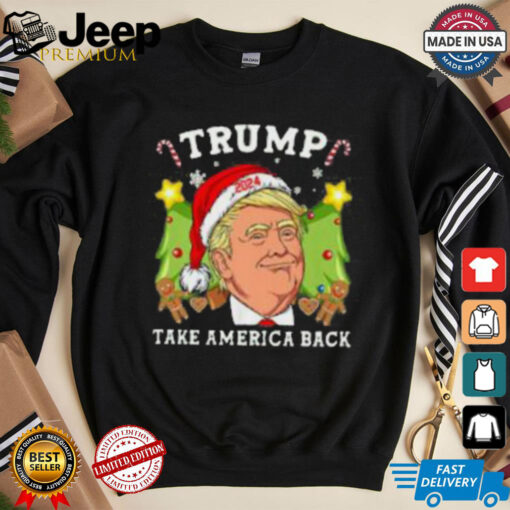 Funny Trump Santa Hat Take America Back Matching Christmas T shirt