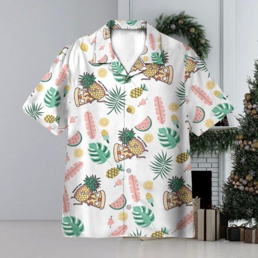 Fuuny Food Pizza Pineapple Need To Know 3D Hawaiian Shirt Summer Vaction Gift