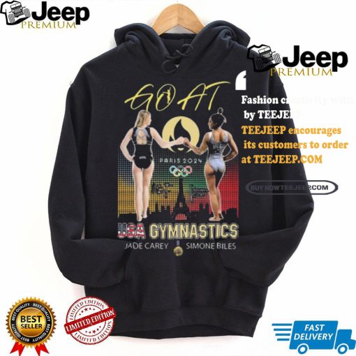 GOAT Paris 2024 USA Gymnastics Jade Carey and Simone Biles Signatures shirt