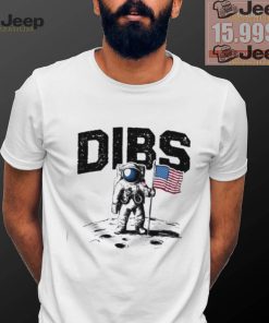 Astronaut Dibs American flag on the moon 4th Of July shirt