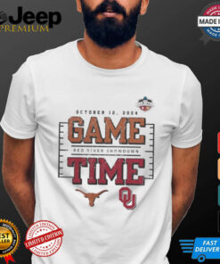 Game Time Texas Longhorns vs. Oklahoma Sooners 2024 Red River Showdown T Shirt