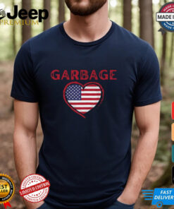 Garbage Heart America Flag T shirts