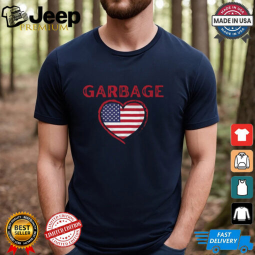 Garbage Heart America Flag T shirts