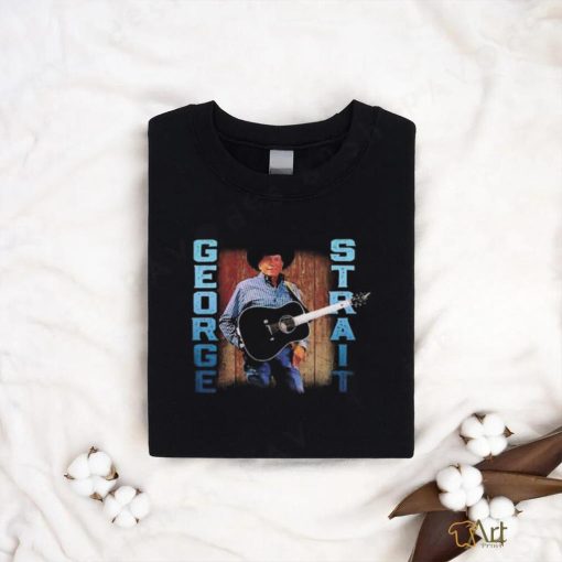 George strait 2024 black photo tour merchandise shirt