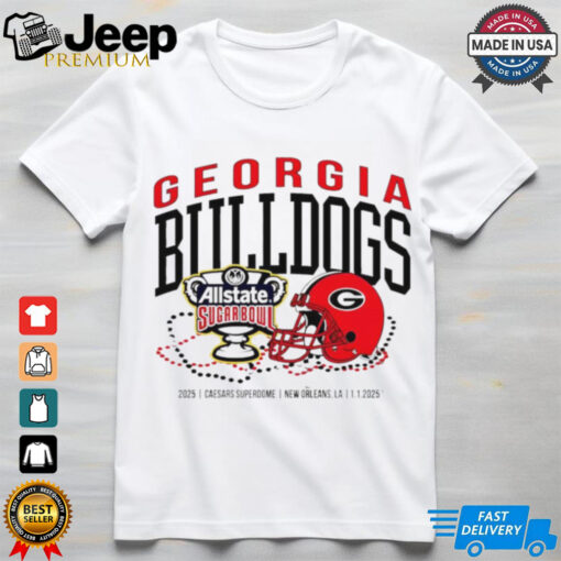 Georgia Bulldogs 2025 Allstate Sugar Bowl helmet shirt