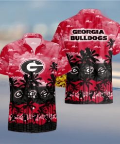 Georgia Bulldogs Palms Tree Hawaiian Shirt