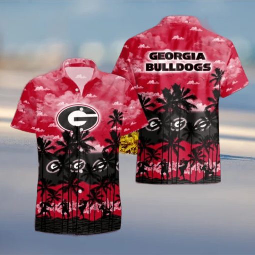 Georgia Bulldogs Palms Tree Hawaiian Shirt