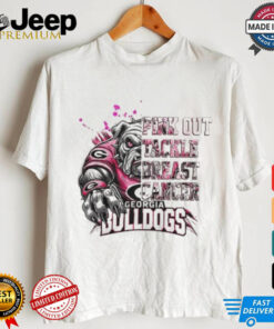 Georgia Bulldogs Pink Out Tackle Breast Cancer 2024 T shirt