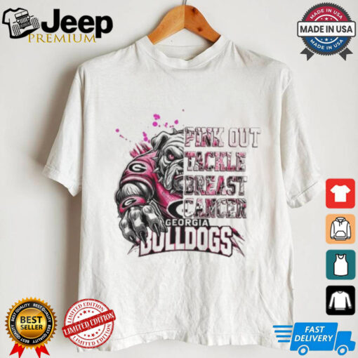 Georgia Bulldogs Pink Out Tackle Breast Cancer 2024 T shirt