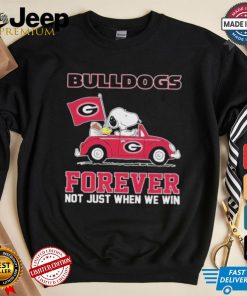 Georgia Bulldogs Snoopy Fan Forever Not Just When We Win And Lose T Shirt