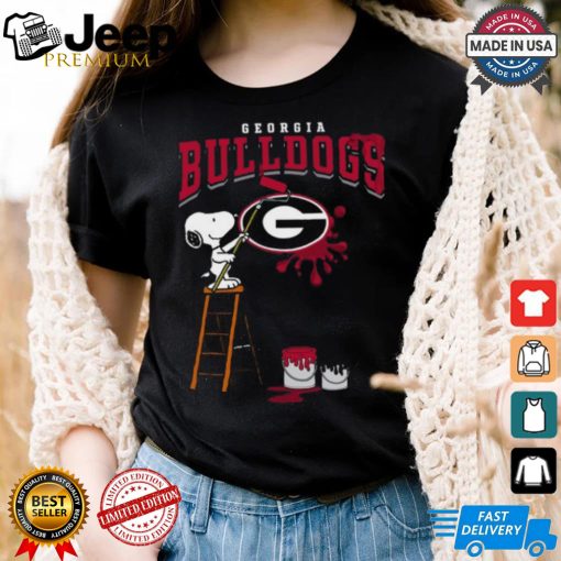 Georgia Bulldogs Snoopy Painting Shirt