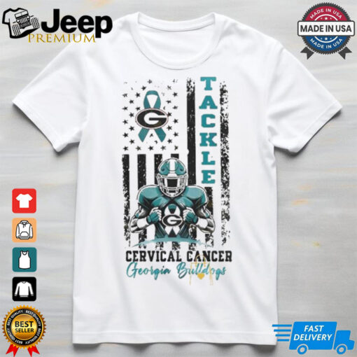 Georgia Bulldogs Tackle Cervical Cancer T Shirts