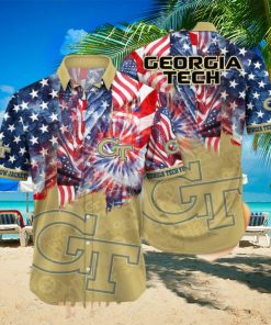 Georgia Tech Yellow Jackets 4th Of July American Proud Patriots Hawaiian Shirts