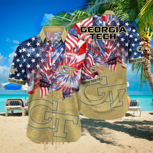 Georgia Tech Yellow Jackets 4th Of July American Proud Patriots Hawaiian Shirts