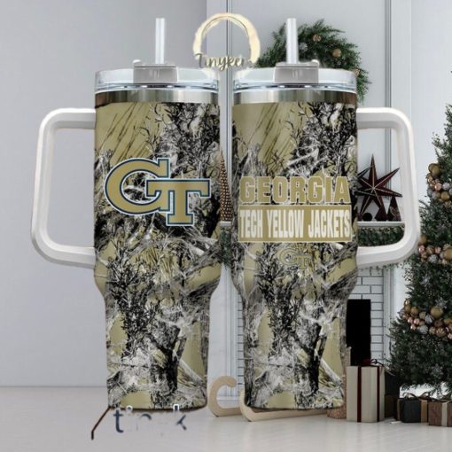 Georgia Tech Yellow Jackets Realtree Hunting 40oz Tumbler