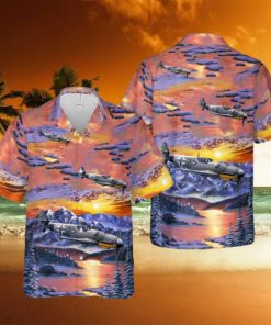 German Air Force Messerschmitt Bf 109 Fighter Aircraft In WW2 Hawaiian Shirt