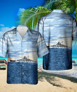 German Navy Battleship Bismarck WWII Hawaiian Shirt