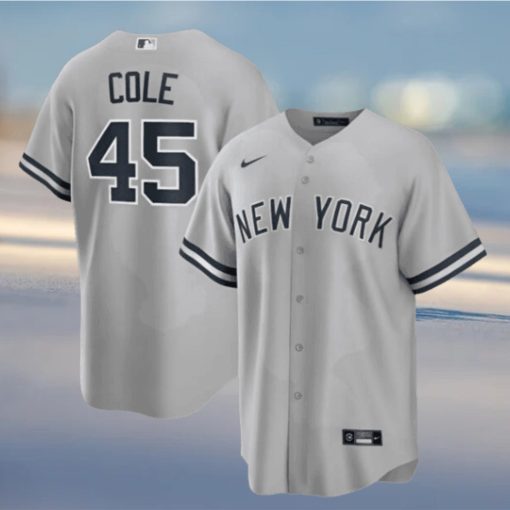 Gerrit Cole Gray New York Yankees Road Replica Player Name Jersey