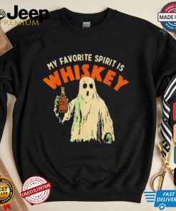 Ghost my favorite spirit is whiskey Halloween shirt