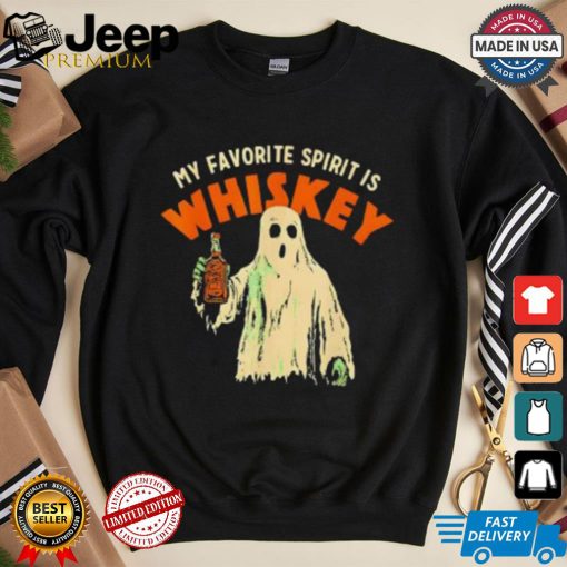 Ghost my favorite spirit is whiskey Halloween shirt