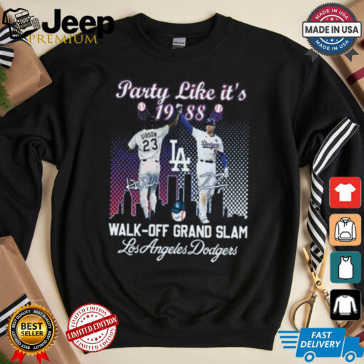 Gibson And Freeman Walk Off Grand Slam Party Like It’s 1988 Los Angeles Dodgers Signatures Shirt