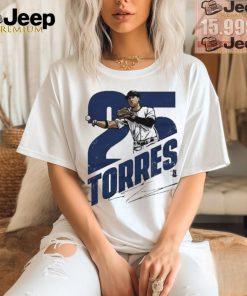 Gleyber Torres number 25 New York Yankees signature catch the ball shirt