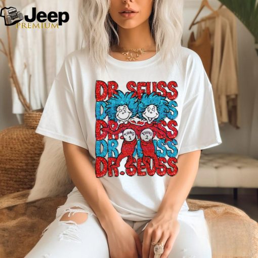 Glitter Dr Seuss Thing 1 Thing 2 shirt