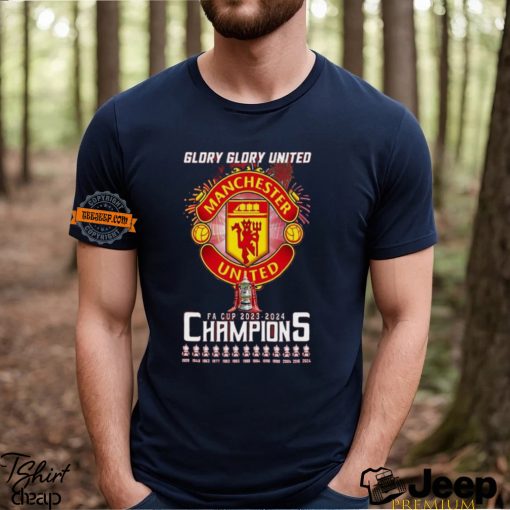 Glory Glory United Manchester United FA Cup 2023 2024 Champions T Shirt