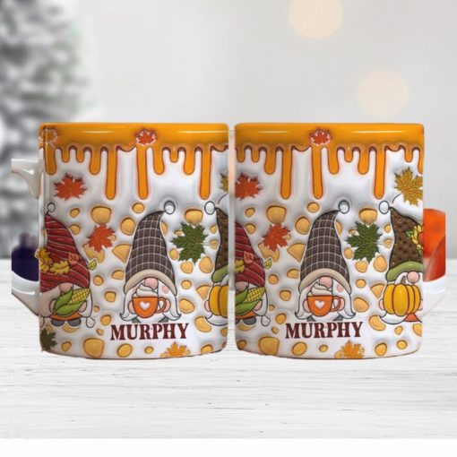 Gnomes Fall 3D Inflated, Personalized Full Wrap Mug, Halloween Spooky Vibes, Fall Gifts