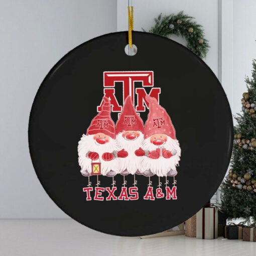 Gnomes Texas A&M Aggies Merry Christmas ornament