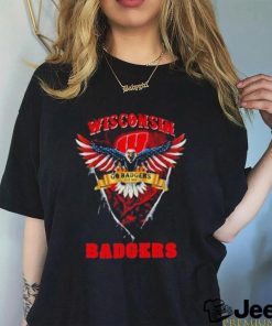 Go Badgers Wisconsin Badgers Football Us Eagle Shirt